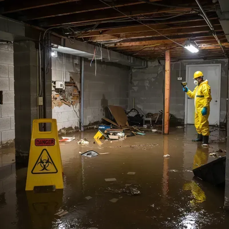 Flooded Basement Electrical Hazard in La Salle, IL Property